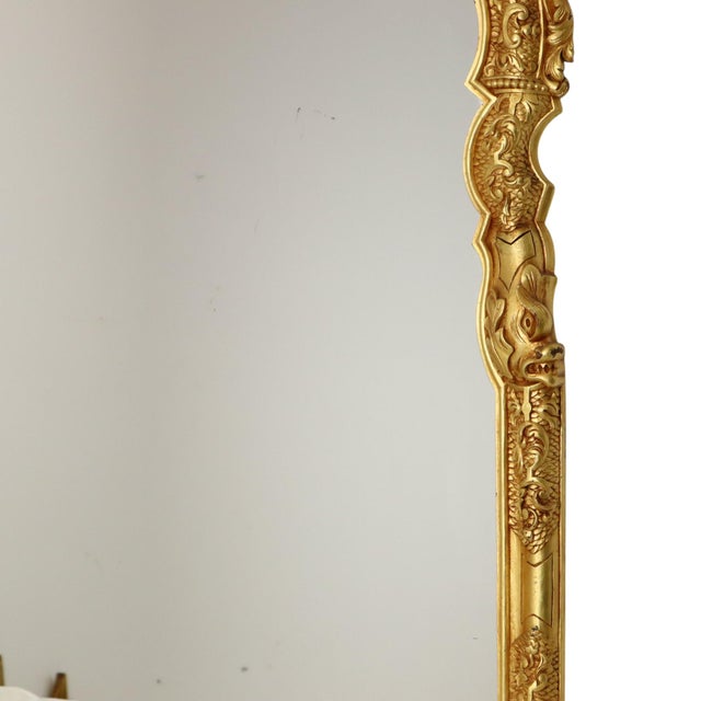 Large Rococo Style Mirror in Golden Wood For Sale - Image 16 of 18