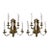 Pair of 1900s Detailed Bronze Sconces For Sale