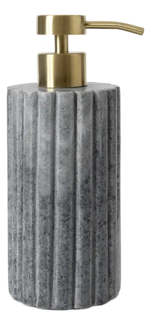Erin Gates x Kassatex Beacon Hill Fluted Marble Lotion Dispenser, Grey