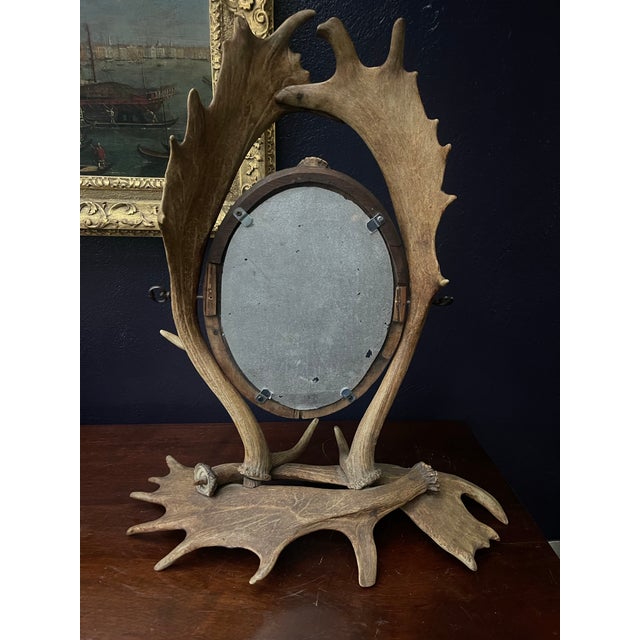Early 20th Century Antler Vanity Mirror For Sale - Image 11 of 12