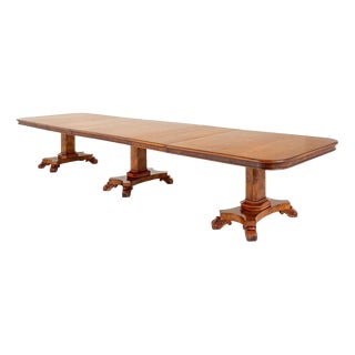 Regency Extendable Dining Table in Walnut by George Bullock, 1920s For Sale