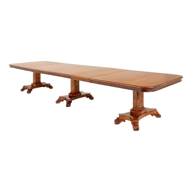 Regency Extendable Dining Table in Walnut by George Bullock, 1920s For Sale