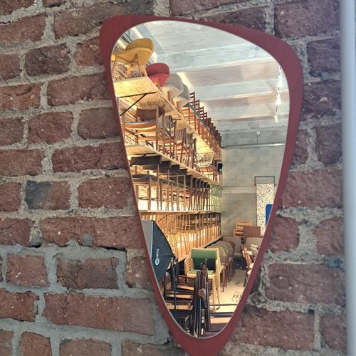 Irregular Teak Mirror – Denmark (1960s)