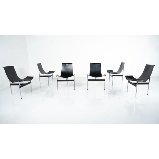 T Chairs attributed to Douglas Kelly, Ross Littell and William Katavolos, 1950s, Set of 6 For Sale - Image 12 of 13