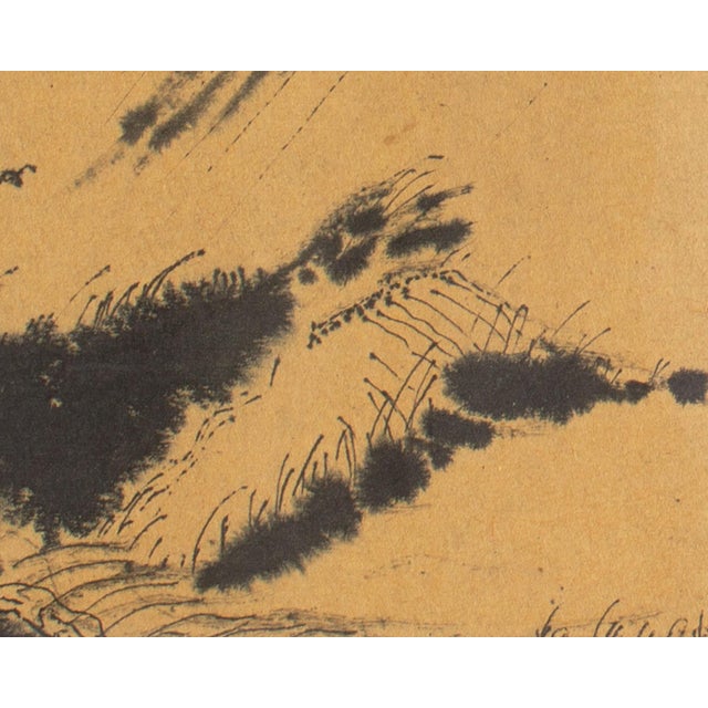 1950s 1956 Landscape Ink Painting by James Doversberger For Sale - Image 5 of 9