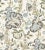The House of Scalamandré Cumbria Hand Block Print Fabric, Smoke on Ivory For Sale