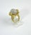 1960s Large Flower Diamond Gold Statement Ring size 6 For Sale - Image 4 of 10