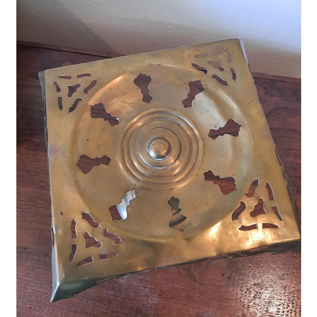 Vintage Pierced Brass Stand For Sale In Fayetteville, AR - Image 6 of 11