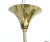 Emil Stejnar Austria Five Arms Brass Blown Glass Flush Mount Sputnik Orbit 1950 For Sale - Image 10 of 12