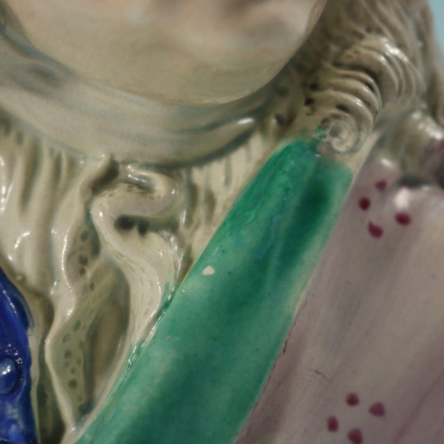 Staffordshire Pearlware Bust of the Composer Handel For Sale - Image 13 of 16