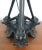 Metal Aesthetic Movement Stork/Crane Figural Black Painted Bronze Table Lamp With Shade For Sale - Image 7 of 13