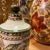 Italian Hand Painted Ceramic Canister With Lid in Ivory, Green, and Yellow For Sale In Dallas - Image 6 of 11