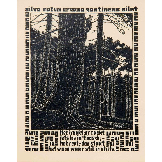 Modern Maurits Cornelis Escher, Squirrel, Woodcut, 1931 For Sale - Image 3 of 3
