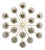 21st Century Natural Brass Smoky Murano Globes Flush Mount by Fabio LTD For Sale