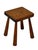 Wood Brutalist Stool in Oak, Dutch Design, Mid-Century, 1960s For Sale - Image 7 of 11