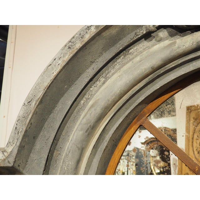 A Monumental 19th Century French Zinc Window Dormer Mirror For Sale In Dallas - Image 6 of 18