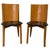 Wood Pair of 1980s Italian Postmodern Calligaris Sculptural Wood & Black Leather Chairs For Sale - Image 7 of 11