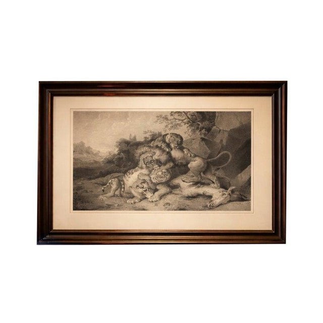 Raden Saleh, Tigers & Lions Fight Horse, Lithograph, 1845 For Sale - Image 10 of 10