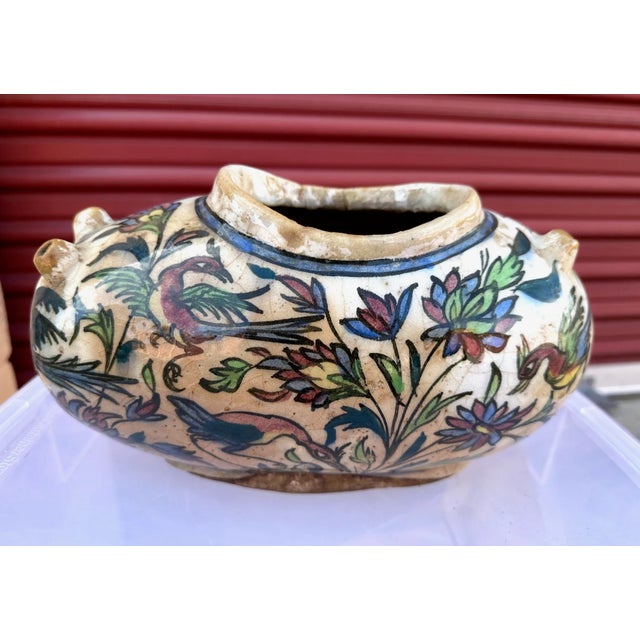 Persian Antique Persian Qajar Vase/Jug For Sale - Image 3 of 9