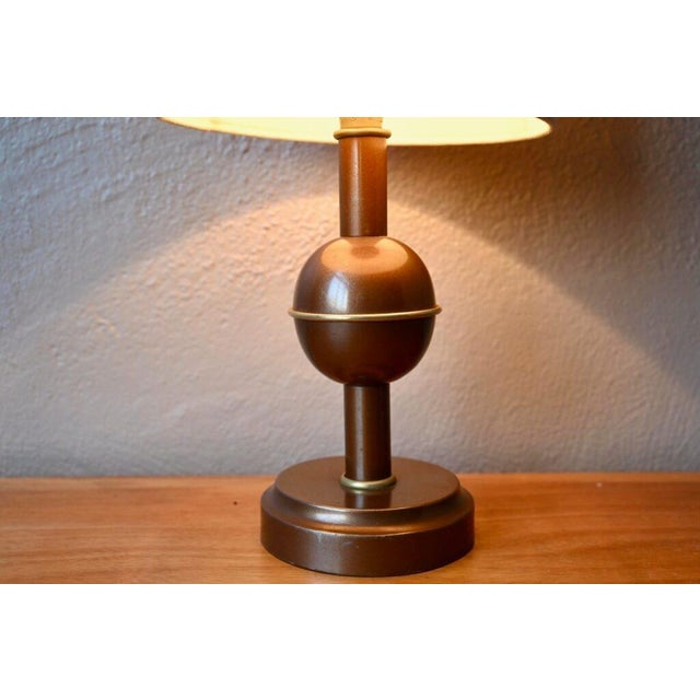 Art Deco Bohemian Style Gilt Brass Table Lamp, France, 1940s For Sale - Image 10 of 11