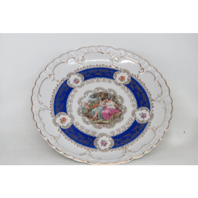 French Oscar Schlegelmilch Cameo Germany Hand Painted Porcelain Decorative Plate 4665b For Sale - Image 3 of 14