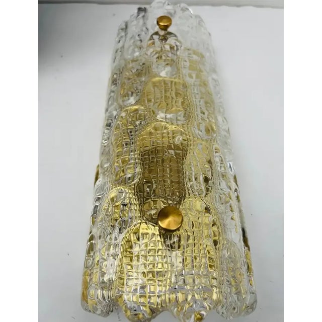 Pair Carl Fagerlund Orrefors Crystal 1950s Wall Lamps Midcentury Swedish For Sale In New York - Image 6 of 12