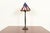 Art Deco Arts & Crafts Table Lamp With American Flag Stained Glass Shade For Sale - Image 3 of 13
