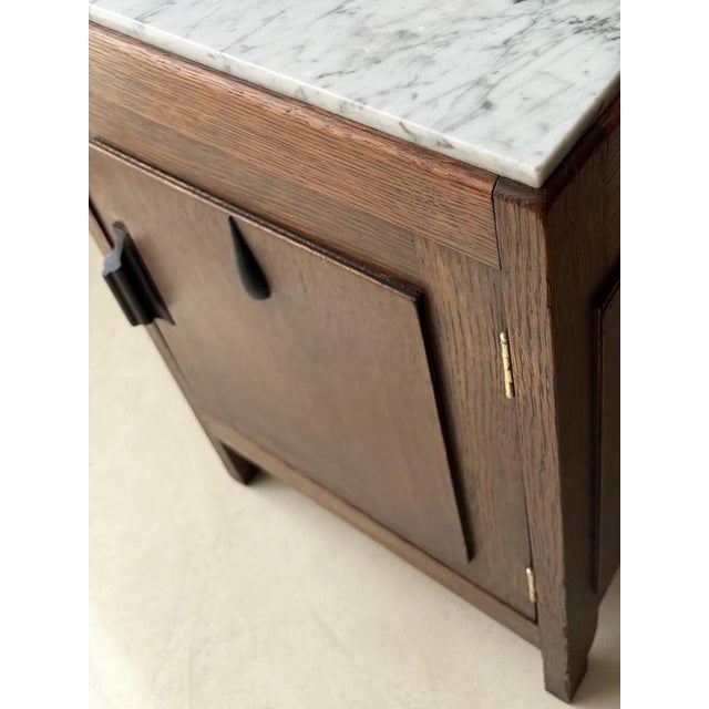 Art Deco Bedside Table with Marble Top For Sale - Image 11 of 16