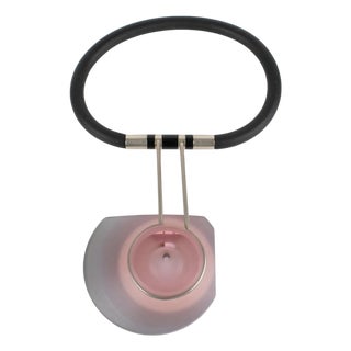 Thierry Bontridder Unique Piece Avant Garde Rubber and Acrylic Necklace For Sale