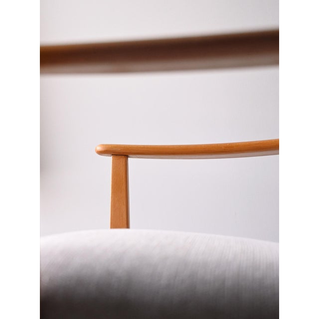 Brown Set of Mid-Century Modern Scandinavian Oak Armchairs, 1960s For Sale - Image 8 of 9