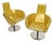 Swivel Armchairs with Chromed Legs, 1980s, Set of 2 For Sale