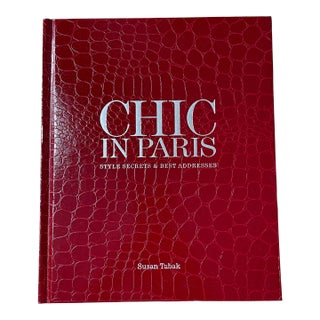 Chic in Paris Book with Red Embossed Cover For Sale