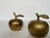 Cute set of solid brass apple bells. Perfect addition to a desk or bookshelf.