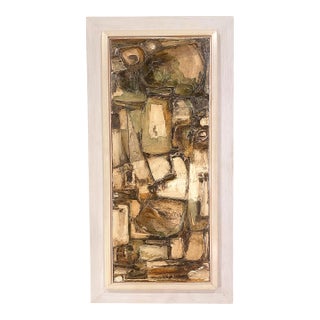 Jean Dickow Abstract Painting, Large 36", San Francisco, California, Mid-Century Modern Decor, Framed, Signed For Sale