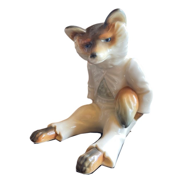 Porcelain Fox, Germany, 1930s For Sale