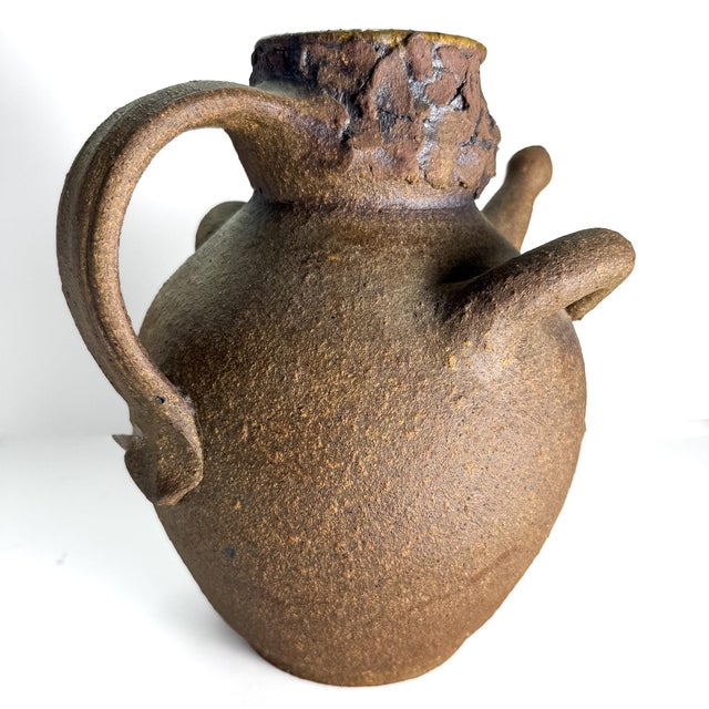 Late 20th Century Signed Louis Mendez Sculptural Ceramic Figural Pitcher For Sale - Image 10 of 13