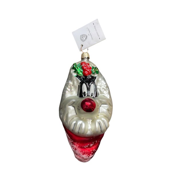 Glass 1990s Christopher Radko Looney Tunes Warner Brothers Stocking Ornament Set- 4 For Sale - Image 7 of 12