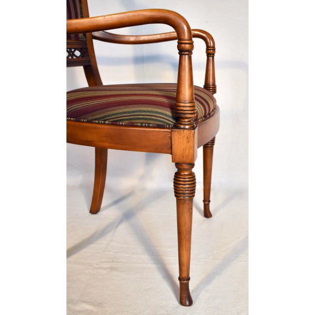 Regency Style Mahogany Armchair Crafted in Italy For Sale In Philadelphia - Image 6 of 12