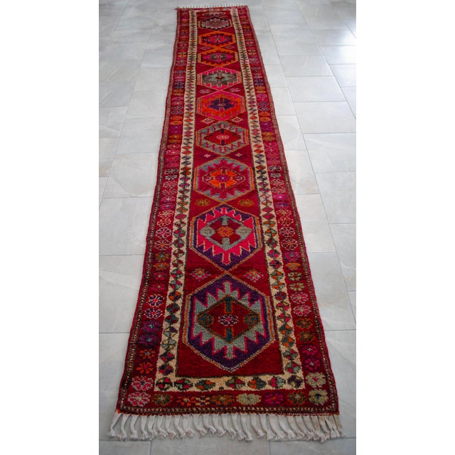 1970s Hand Knotted Kurdish Runner For Sale - Image 11 of 16