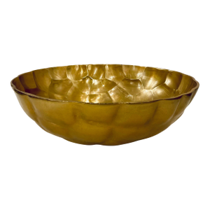 John Richard Modern Large Textured Gold Graver Bowl