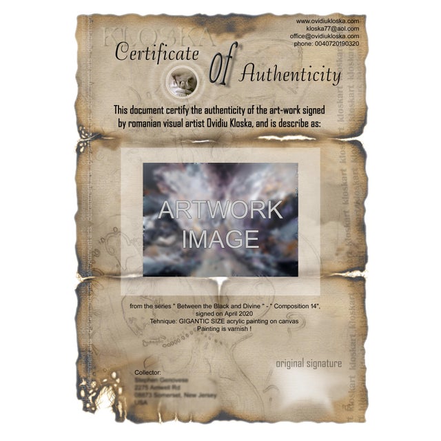 Ovidiu Kloska, Memory with Sacred Letters, Mixed Media on Canvas, Framed For Sale - Image 6 of 7