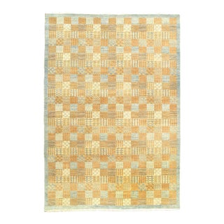 Hand-Knotted Modern Area Rug For Sale