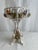 Beautiful, Classic, 19th Century Carl Thieme Dresden Porcelain Compote Centerpiece. A multitude of various colored flowers...