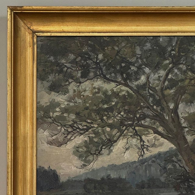Wood Framed Oil Painting on Canvas by Leon Bourdon (1880-1945) For Sale - Image 7 of 16