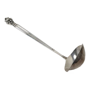 Vintage Mid Century Georg Jensen Denmark "Acorn" Pattern Sterling Silver Sauce - Gravy Ladle