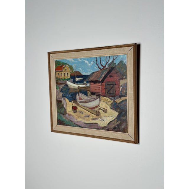 Original Swedish Oil on Canvas – “Höst, Offerdalsfjällen Jämtland” by Nils Öberg – Vintage & Framed – 45 × 53 cm (17.7" ×...