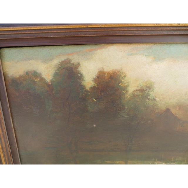 Mid 19th Century William Morris Hunt Painting " a Summer Place" Circa 1860 For Sale - Image 5 of 9