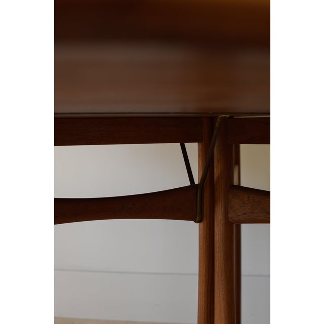 1960s Attributed to Hvidt & Molgaard Nielsen Hm6 Drop Leaf Dining Table for France & Son, Denmark For Sale - Image 10 of 16