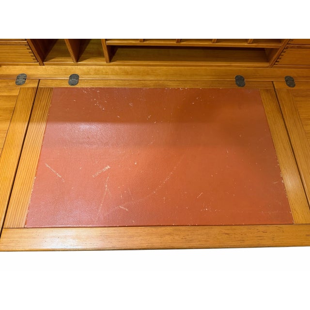 Mid-Century Modern 1970s Danish Modern Solid Oregon Pine Writing Desk by Andreas Hansen for Hadsten Træindustri For Sale - Image 3 of 9