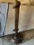 Brown 1940s Frances Elkins Prototype Mahogany Adjustable Ratchet Floor Lamp With Rh Linen Shade For Sale - Image 8 of 10